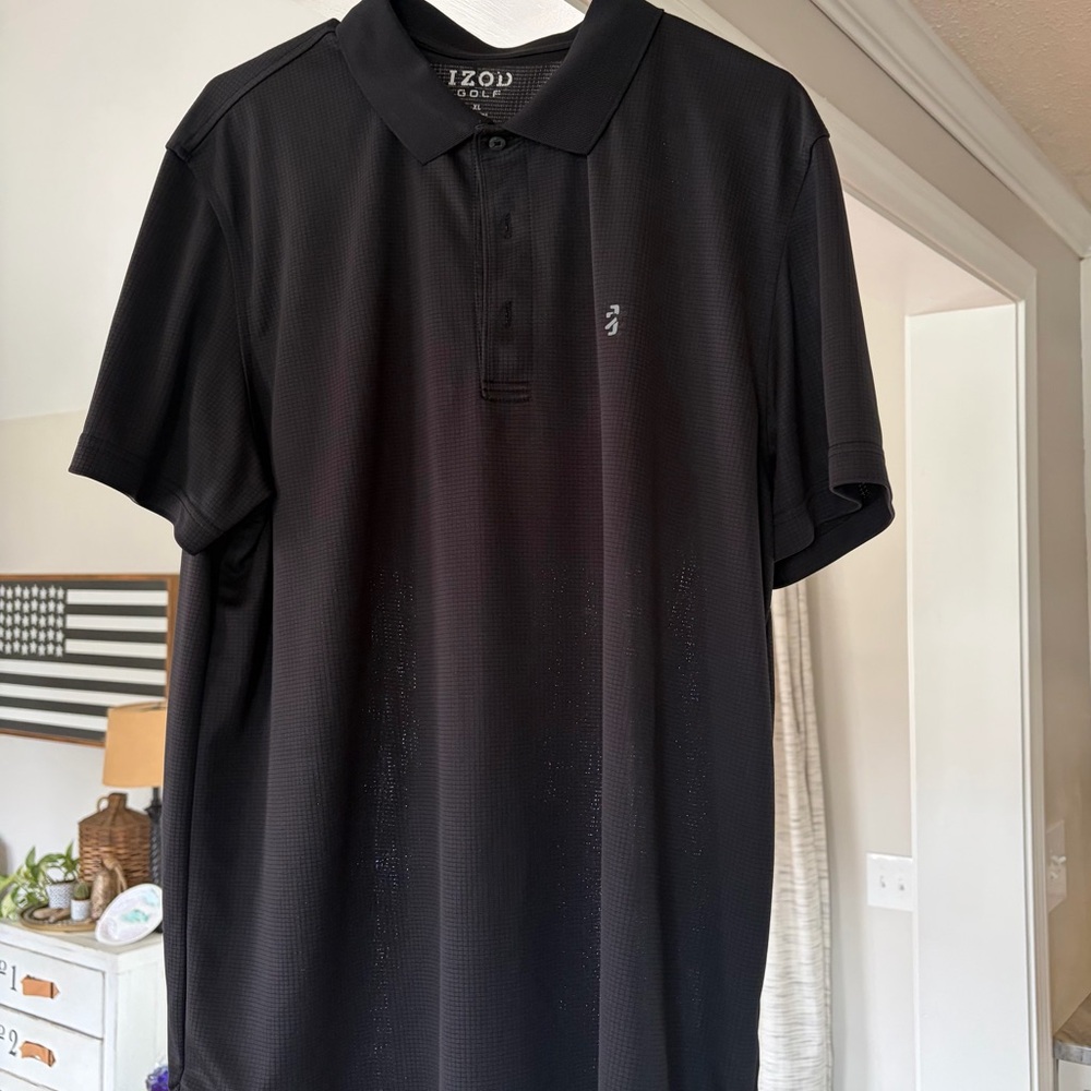 Izod Black Men’s Golf Polo XL nice shirt
